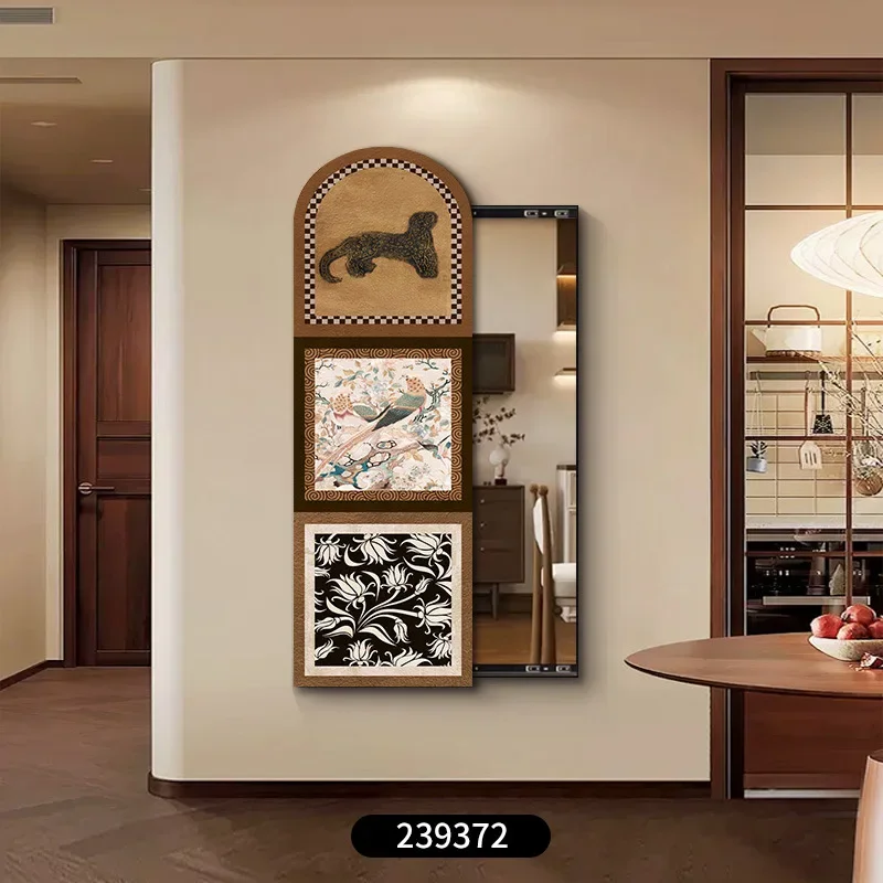 

Home entry, wall, full-body mirror, decoration, painting, ancient style, hidden, mirror