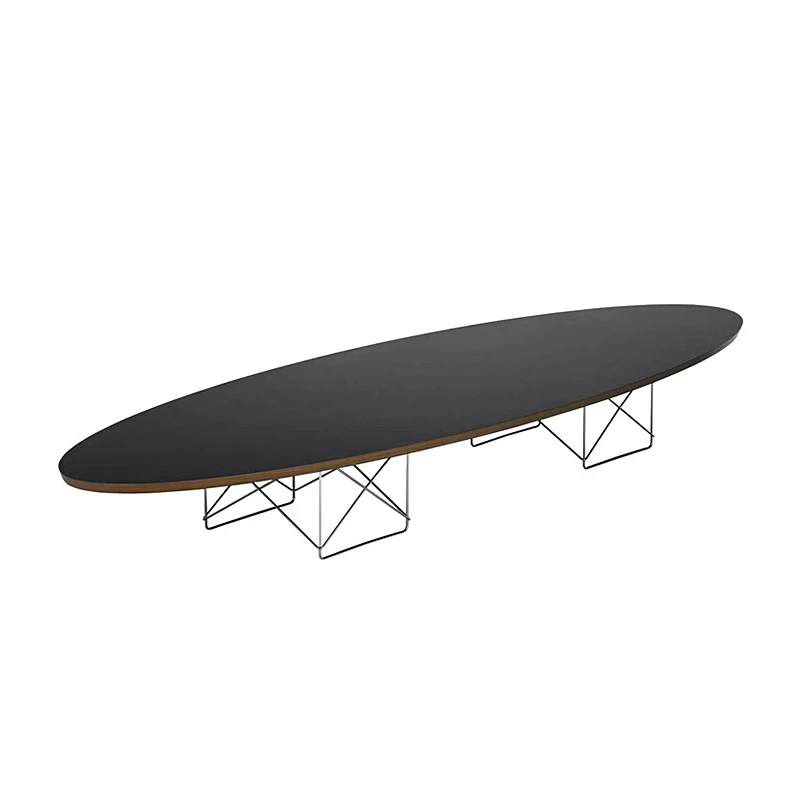 Modern minimalist luxury coffee table Office living room oval surfboard coffee table Yi Musi