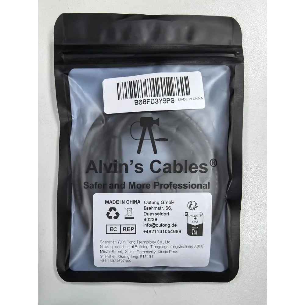 Alvin’s Cables Z CAM E2 Flagship 2 Pin to NP F970 Dummy Battery Power Cable for Atomos Ninja V Shinobi Monitor Right Angle 2 Pin