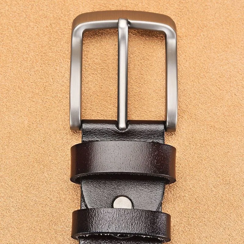 Guter und Günstiger Herren Retro-Dornschließen-Gürtel Geeignet für Formelle Anlässe Hohe Kosteneffizienz Casual Anzug-Hosen-Gürtel Design – Detail 4