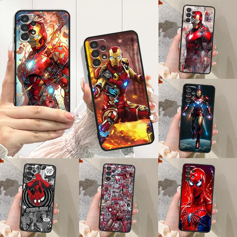 Marvel Iron Man For Samsung A 01 02 03 04 05 10 11 12 13 14 20 21 22 23 25 30 S E Core Black Phone Case Funda Soft Cover Capa