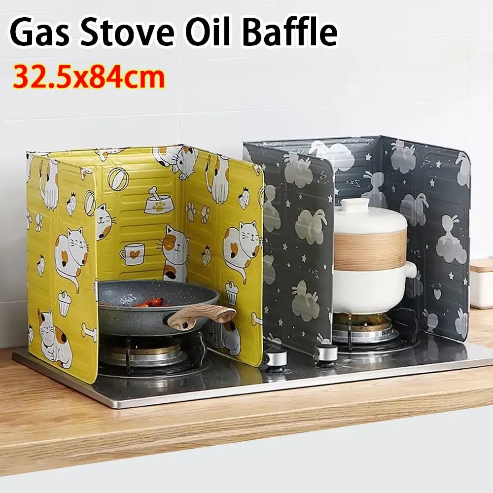 High Quality Foldable Gas Stove Oil Baffle Anti Splatter Heat-resistant Kitchen Cooking Oil Baffle Gas Stove Insulation Board