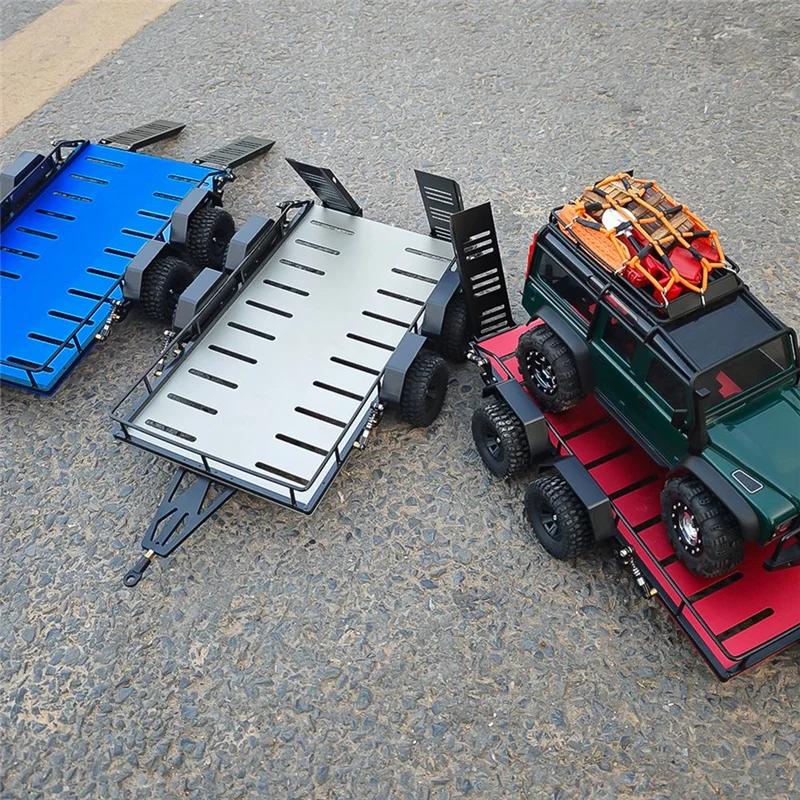AA87 металлический прицеп, автомобильный бункер для Traxxas 1/18 TRX4M, автомобили, прицеп, сверхмощный грузовик, детали для самостоятельного изготовления