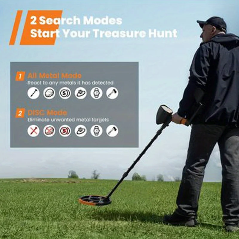 

MD-4072B Professional Metal Detector Finder Waterproof Search Coil Seeker Treasure Underground Gold Detector High Accuracy