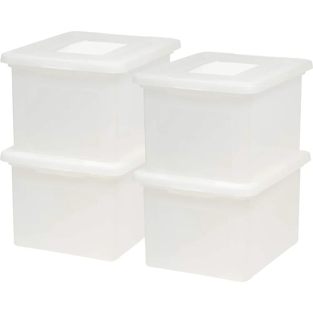 

File Box File Organizer Plastic File Box Letter/Legal File, BPA-Free Plastic Bin Tote Organizer Parts bin Socket organizer