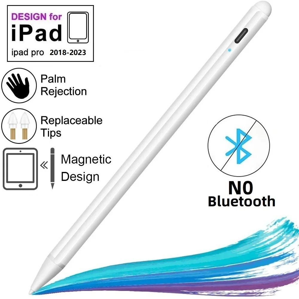 Stylus Pencil Compatible with Apple iPad Pro/Air(2018-2023)  Capacitive Pen with Palm Rejection and Fast Charge Magnetic Suction