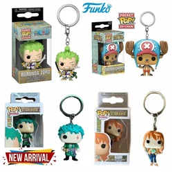 FUNKO POP One Piece RORONOA ZORO Tonytony. Chopper Keychain Toy NAMI MONKEY. D. LUFFY TARO LAW D. ACE POCKET POP Keychains Toys