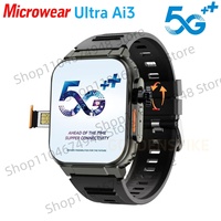 Microwear Ultra Ai3 Smartwatch 5G 180° Rotating Camera Google Play GPS WIFI 2.2inch Amoled HD Display 4G Calling Smartwatch Men