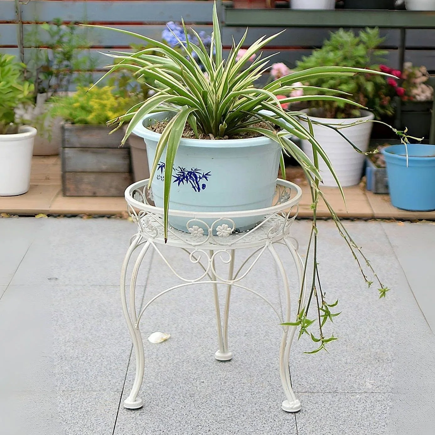 Heavy-Duty Metal Flower Pot Rack - Indoor/Outdoor Plant Stand | Rustproof &  Adjustable Shelves for Garden, Patio & Home Decor - AliExpress 1503