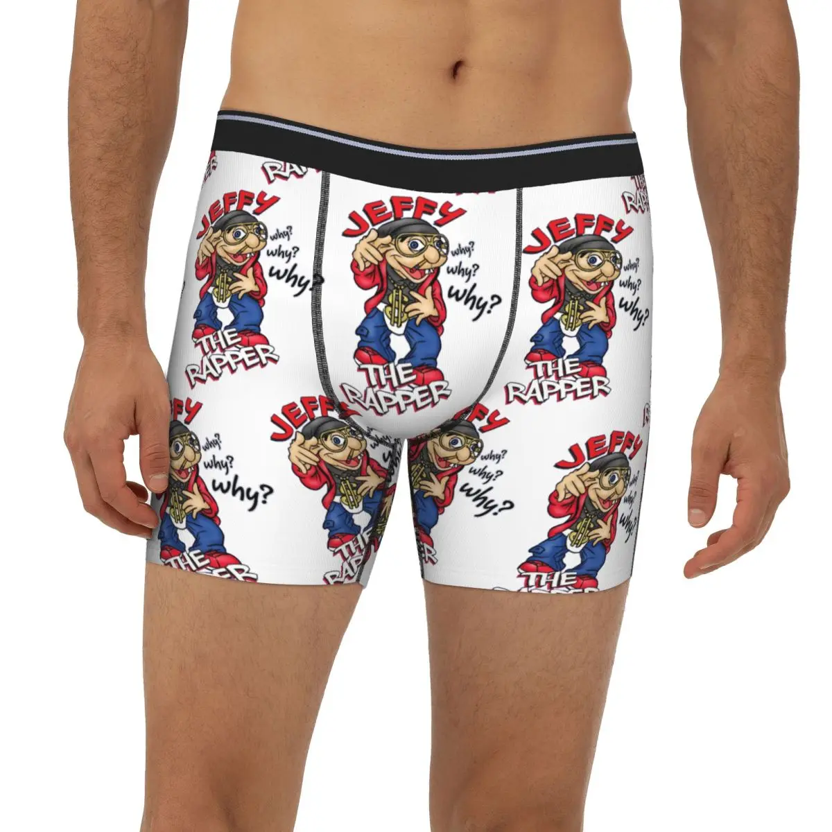 

Длинные трусы-боксеры Jeffy The Rapper SML, короткие мужские трусы, удобное нижнее белье для мужчин, подарок бойфренду