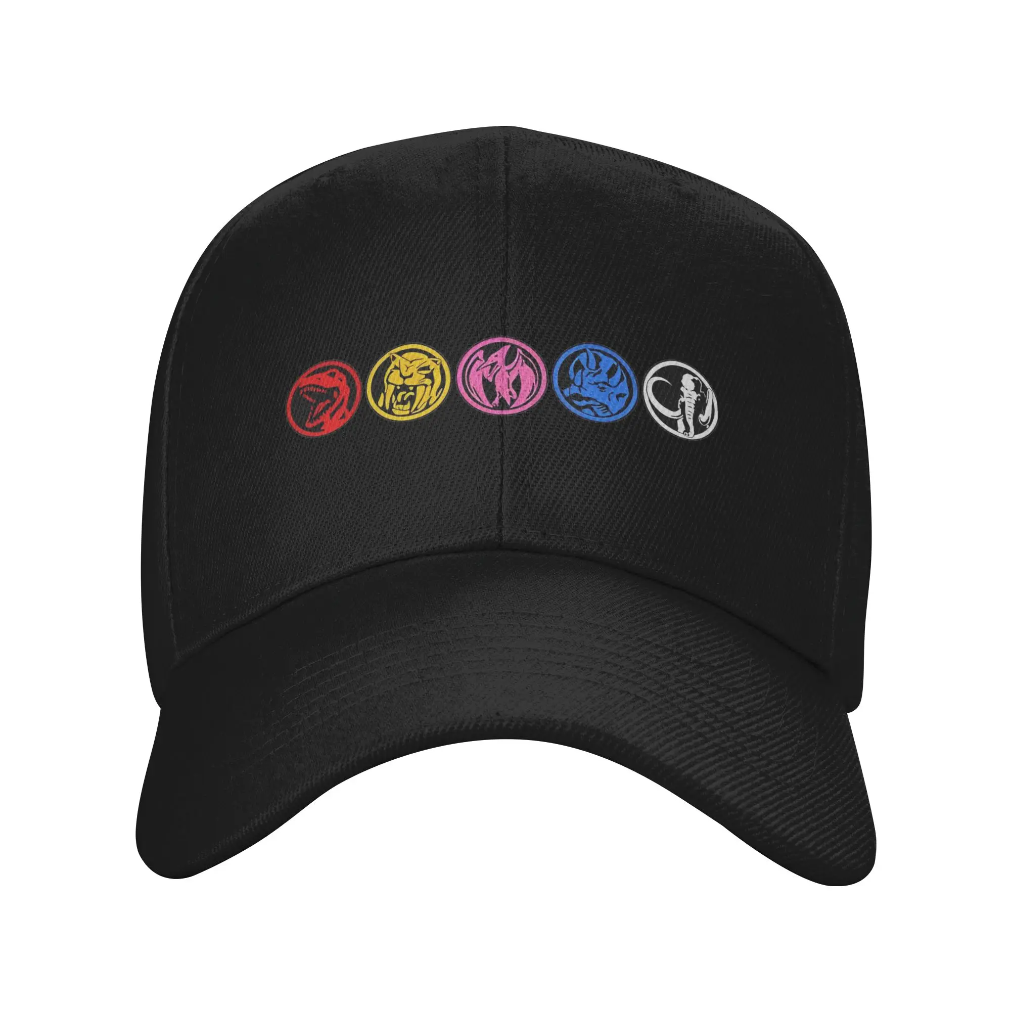 Five Power Coins Power Rangers Baseball Cap Unisex Hip-Hop Trucker Worker Cap  Hats Adjustable Polyester Sun Caps