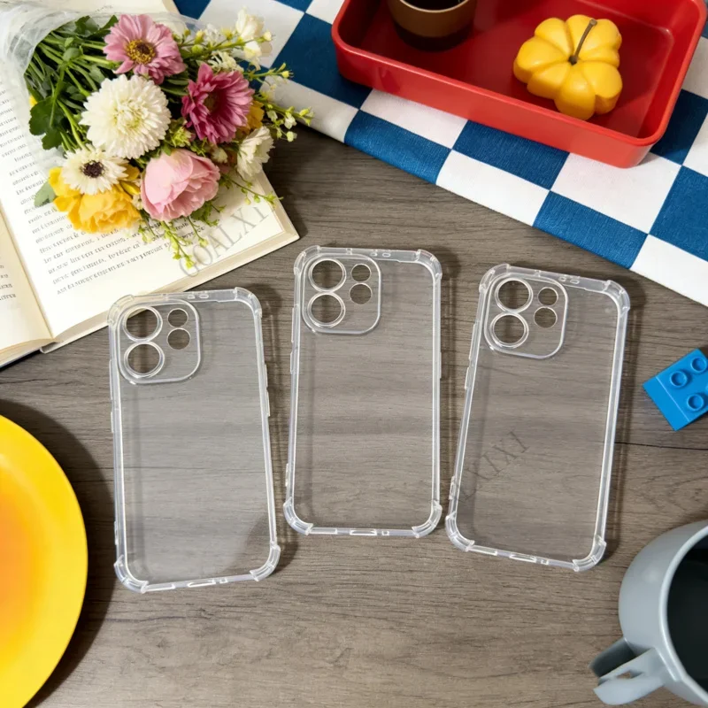 جراب شفاف من السيليكون الناعم TPU لهاتف OPPO Reno 15 14 13 pro 15pro 14pro 13pro غطاء هاتف شفاف لهاتف OPO reno15 جراب شفاف