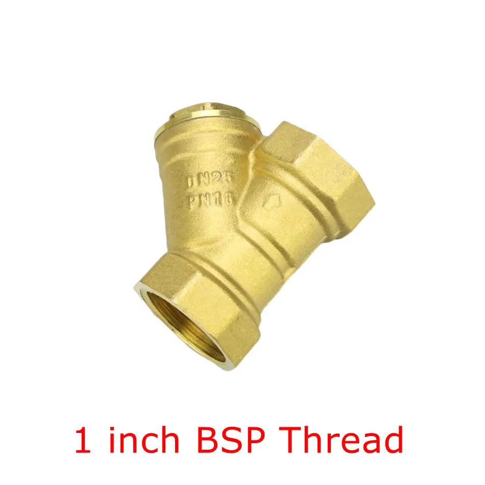 Saringan Y 1/2 - 2 inci BSP Female to Female Thread Brass Filter PN16 Katup Berulir Fitting Pipa Air