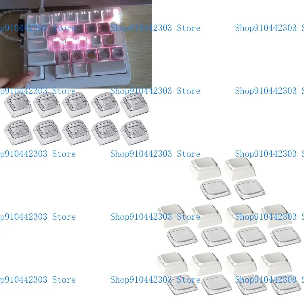 10 клавиш, колпачок для ПК, профиль XDA, 1U, пустая крышка для ключей с уникальным персонажем, кнопка для механических клавиатур
