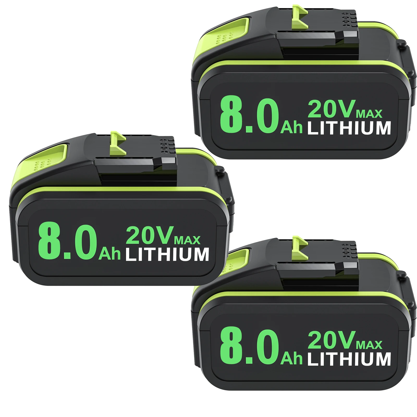 Voor Worx 20V 8000mAh WA3551/WA3553 Lithium Batterij voor Worx WA3553 WX390 WX176 WX178 WX386 WX678 18650 Power Tools batterij
