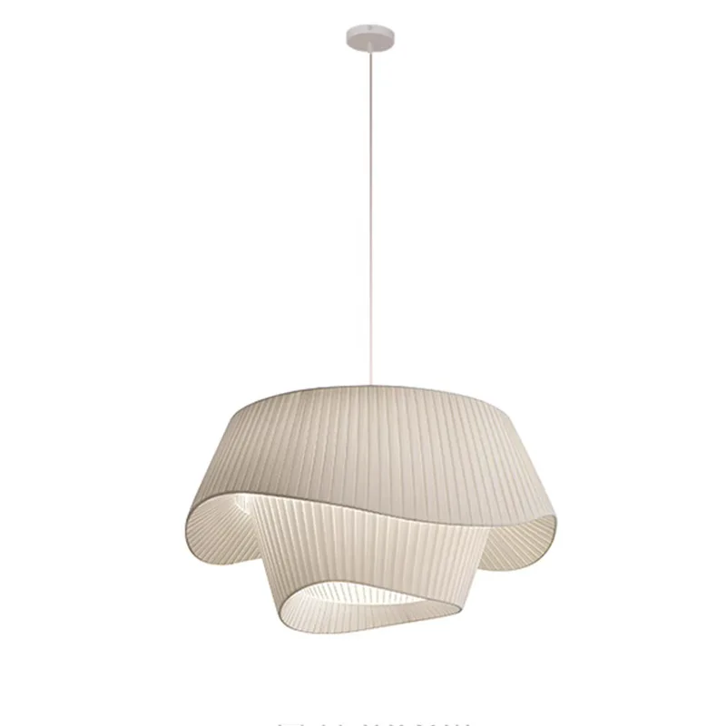 

French medieval chandelier fabric living room main lamp Nordic ins style designer bedroom lamp dining room