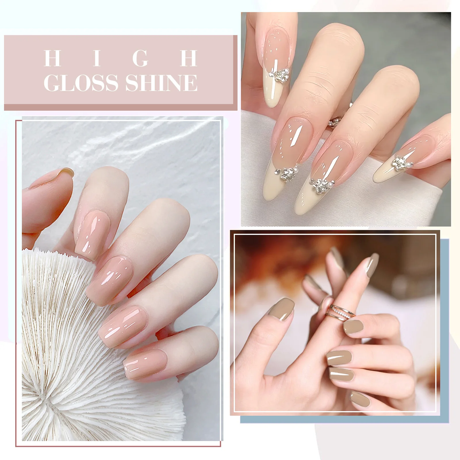 9ml*6 Stück CANNI TPO-FREIES Nagel-Gel-Lack-Set Nude Pink Farbe Soak-Off UV LED Gel Semi-Permanent Langanhaltende Maniküre DIY Gel-Set – Detail 8