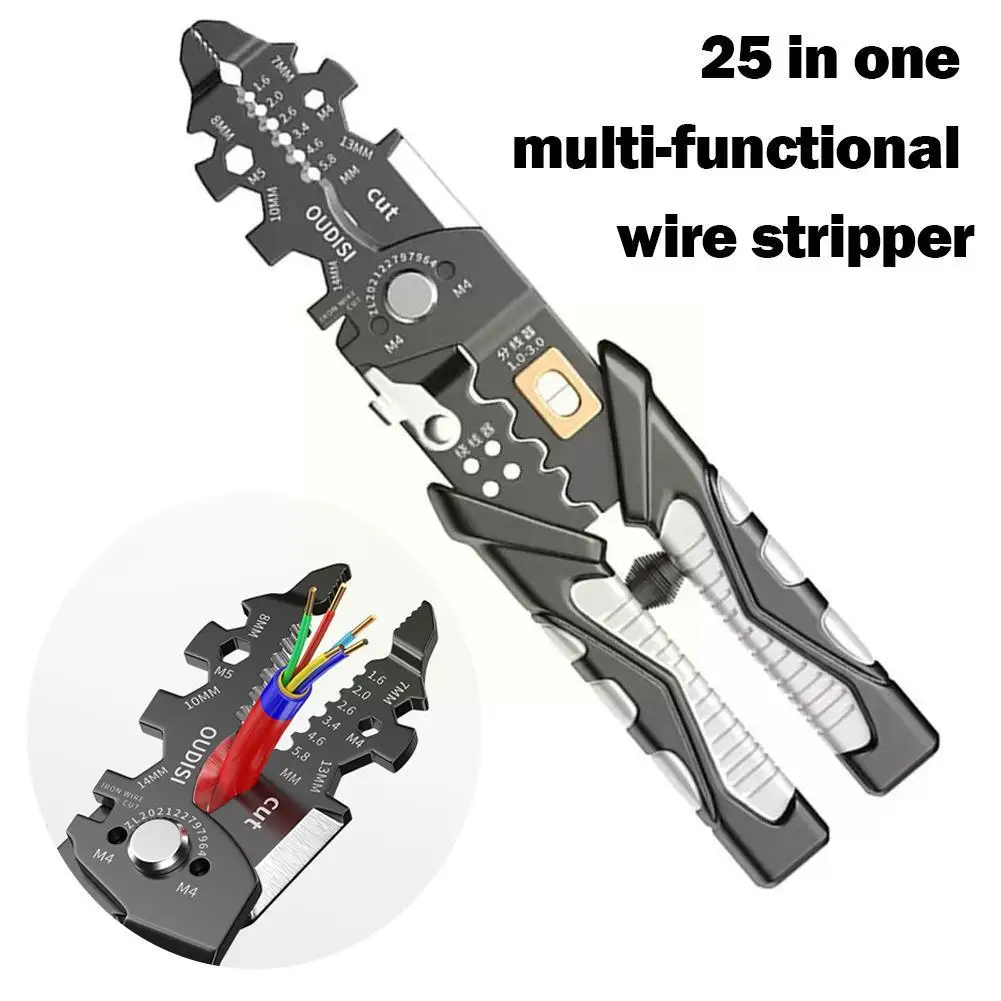 Multifunctional Electrician Pliers Long Nose Pliers Tools Cutter Terminal Wire Crimping Stripper Cable Hand B5r2