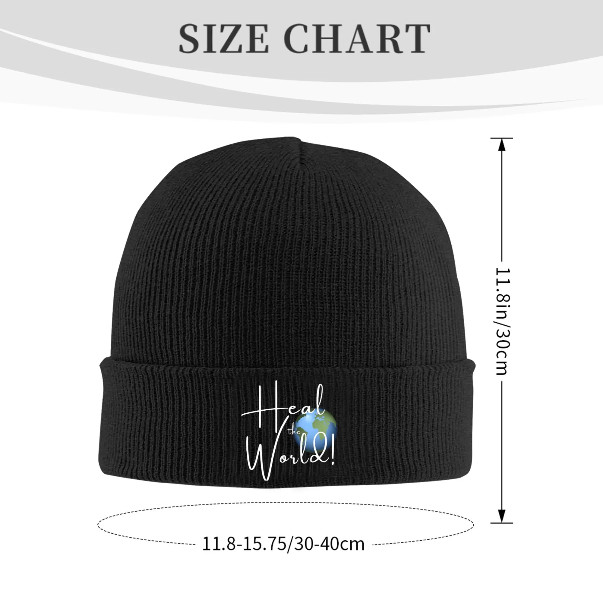 Heal The World MJ Signature michaels jacksons Knit Hat Beanies Winter Hat Warm Unisex  Fashion  Cap Men Women Gift,
