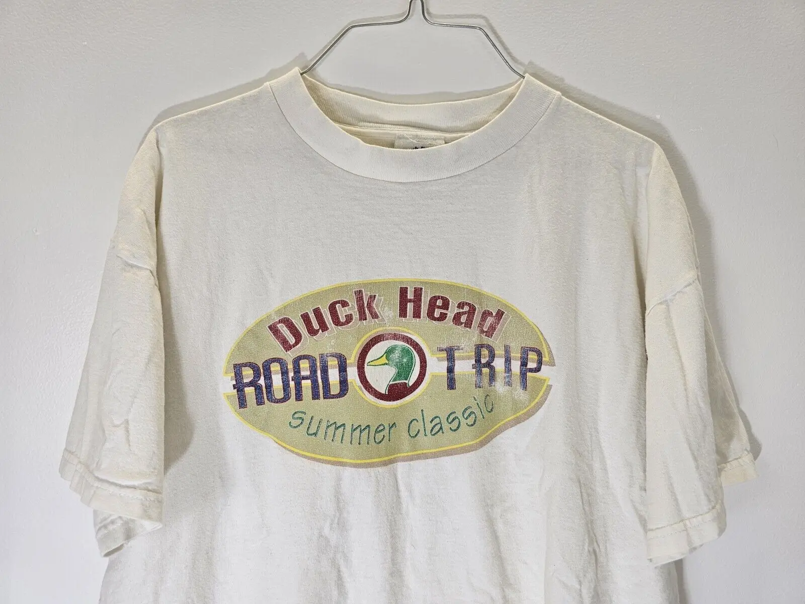 Vintage 90s Duck Head Brand Summer Classic Road Trip Graphic T-shirt Sz XL