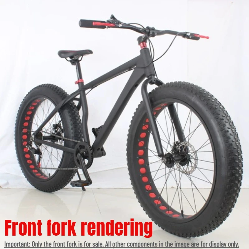 26x4.0 Extra Wide Fat Tire Fork, High Carbon Steel Rigid Fork for 26\