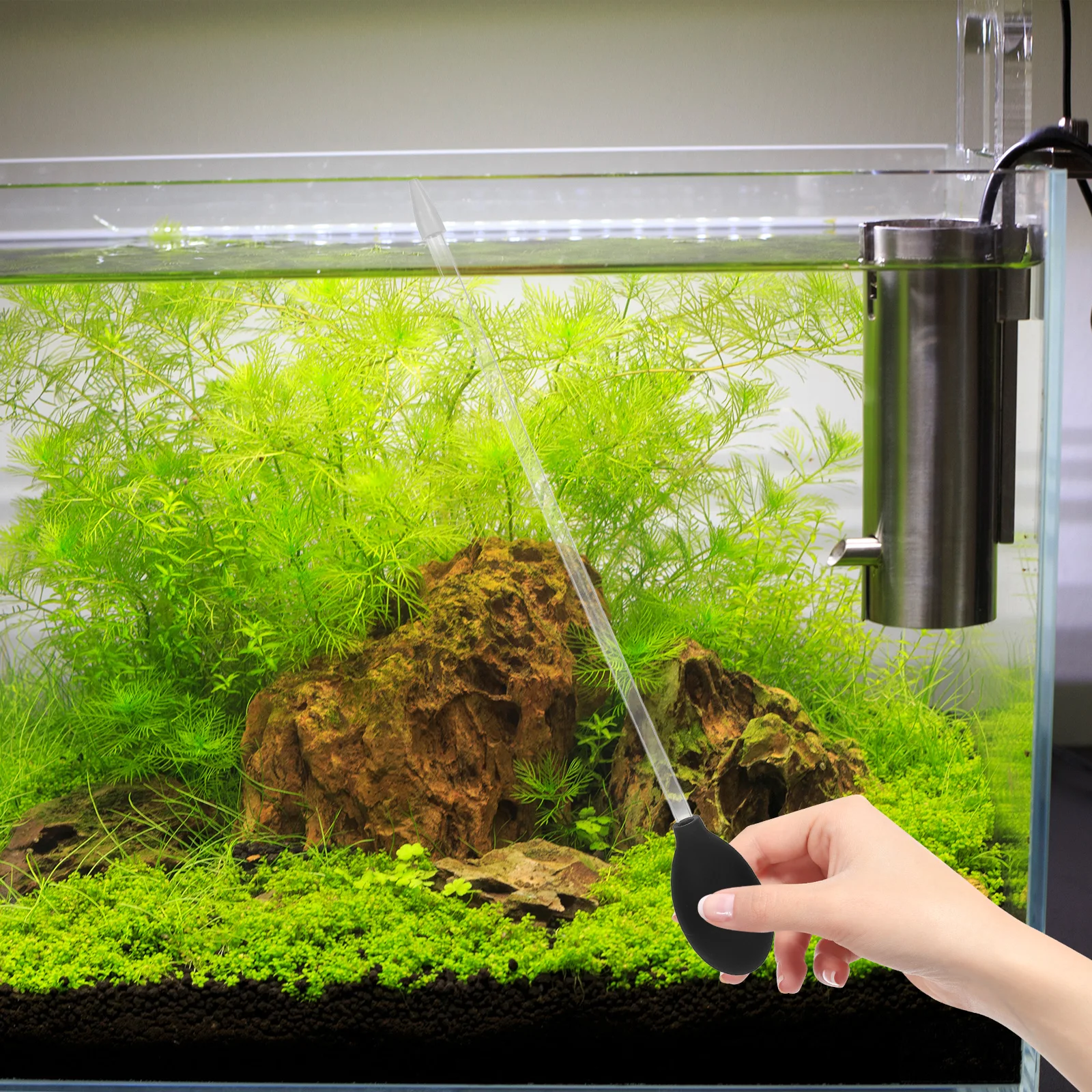 

Coral Feeder Aquarium Feeding Tube Fish Tank Cleaning Tool Transparent Acrylic Water Changer Home Use Lightweight Suction
