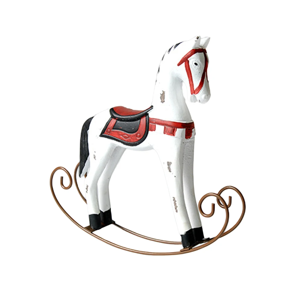 

Cafe Decoration Statues Home Horse Simulation White Children's Room Handmade Christmas Ornament Wooden Sculptures