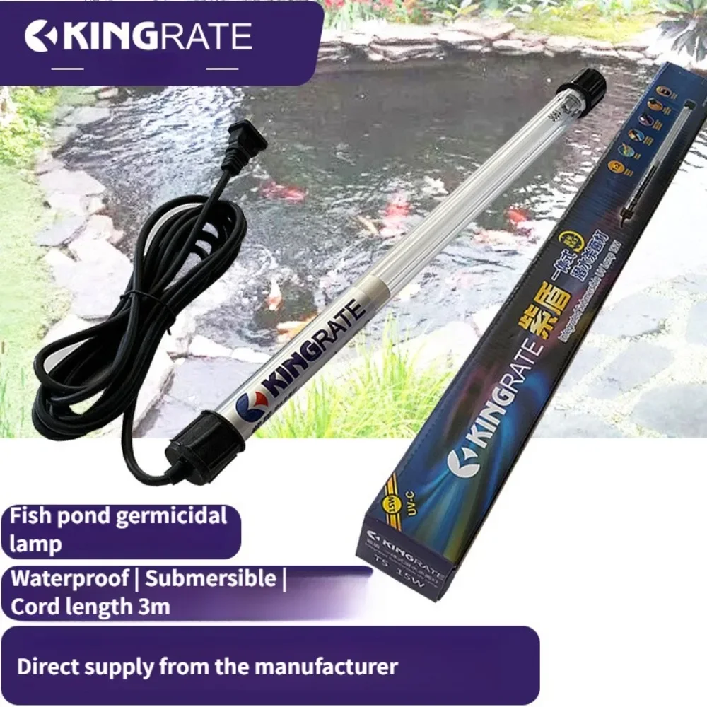 6W 10W 15W 30W 40W UV Aquarium Green Clean Light Aquarium Algae Clean Light Fish Tank Sterilization Lamp Waterproof UV Sanitizer