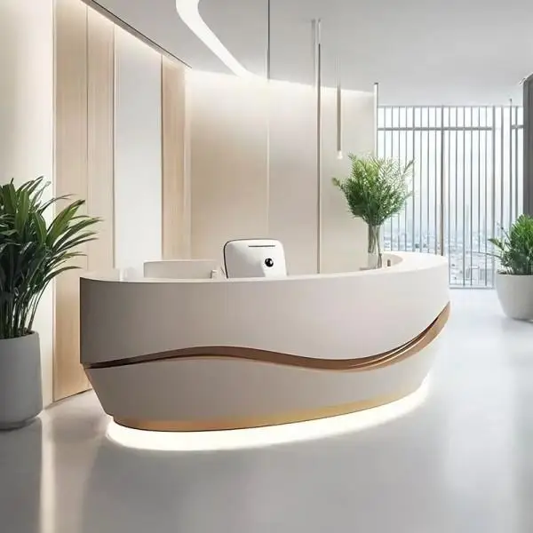 

*Fiberglass Desk Customization Reception Reception Desk Office Reception Front Desk Airport Hotel Shopping Mall Use