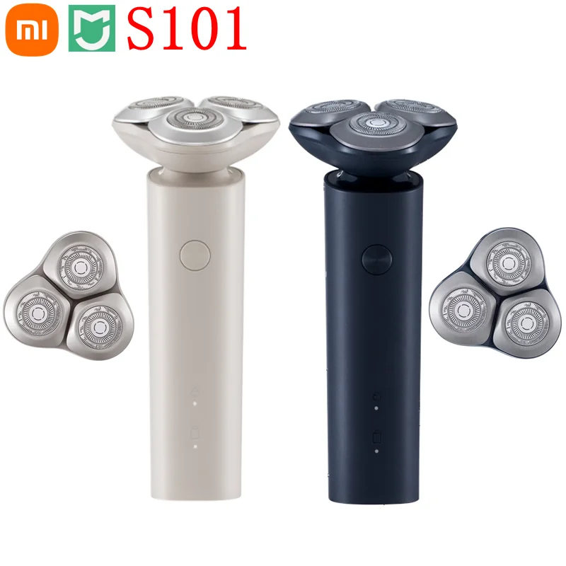 Original Xiaomi Mijia Electric Shaver S101 Flexible Razor 3 Heads Dry Wet Shaving Beard Trimmer Tripod Intelligent бритва