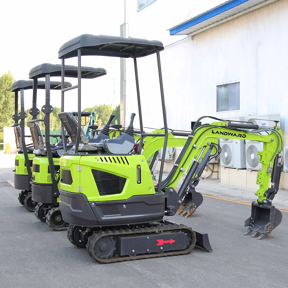 LANDWARD Agriculture Mini Excavator Hydraulic Crawler Excavator 1.5 Tons Home Garden Mini Excavator with Bucket Euro5 Customized