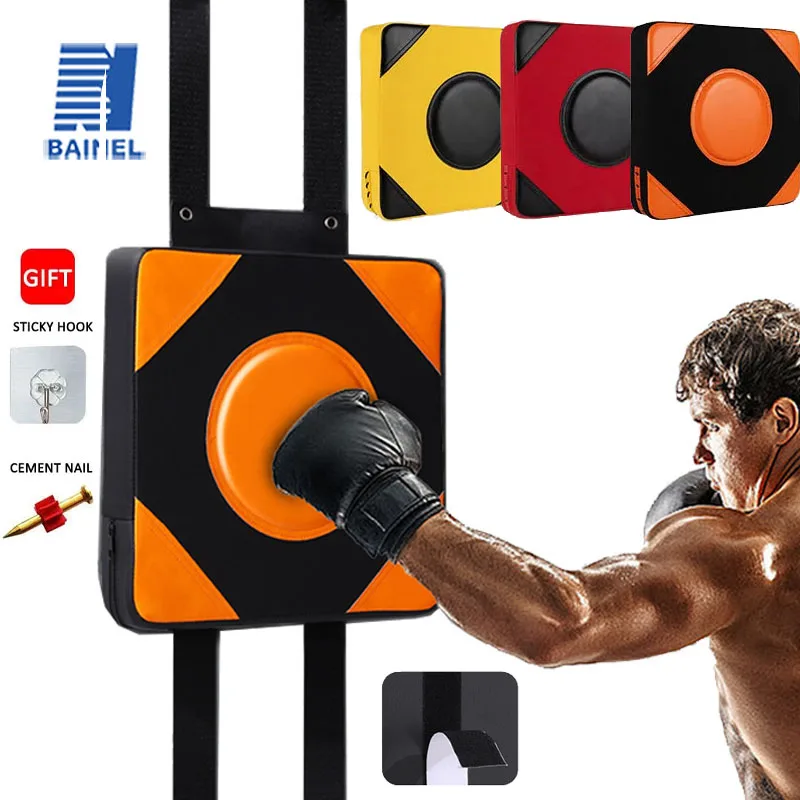 Quality Leather Punching Target Boxing Bag Mat Taekwondo Training Sandbags Wall Focus Pads Muay Thai Kicking Fighting Gear