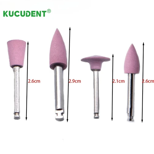 Imagen 2 del producto 12 unids/pack materiales de pulido compuestos dentales punta de pulido de silicona cabezales pulidor de dientes para pieza de mano de baja velocidad