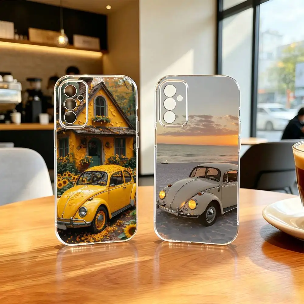 V-Vintage B-Beetle Cars  Phone Case For SamsungA10,12,20,21S,30,31,40,50,51,52,70,71 Transparent Cover