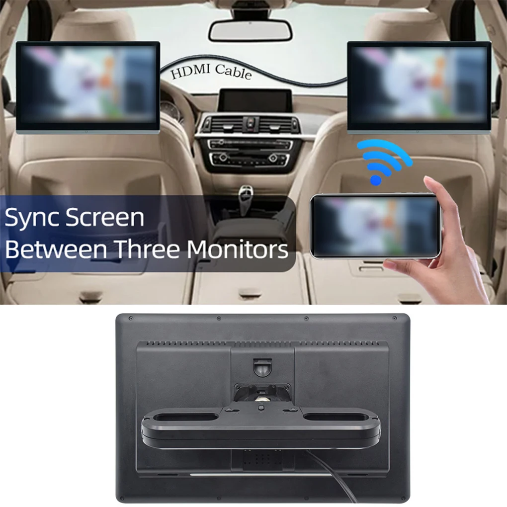 4K Car Headrest Display 2G 32GB 14 Inch HD IPS Car Multimedia Touch Screen External Headrest Android System Rotatable Monitor