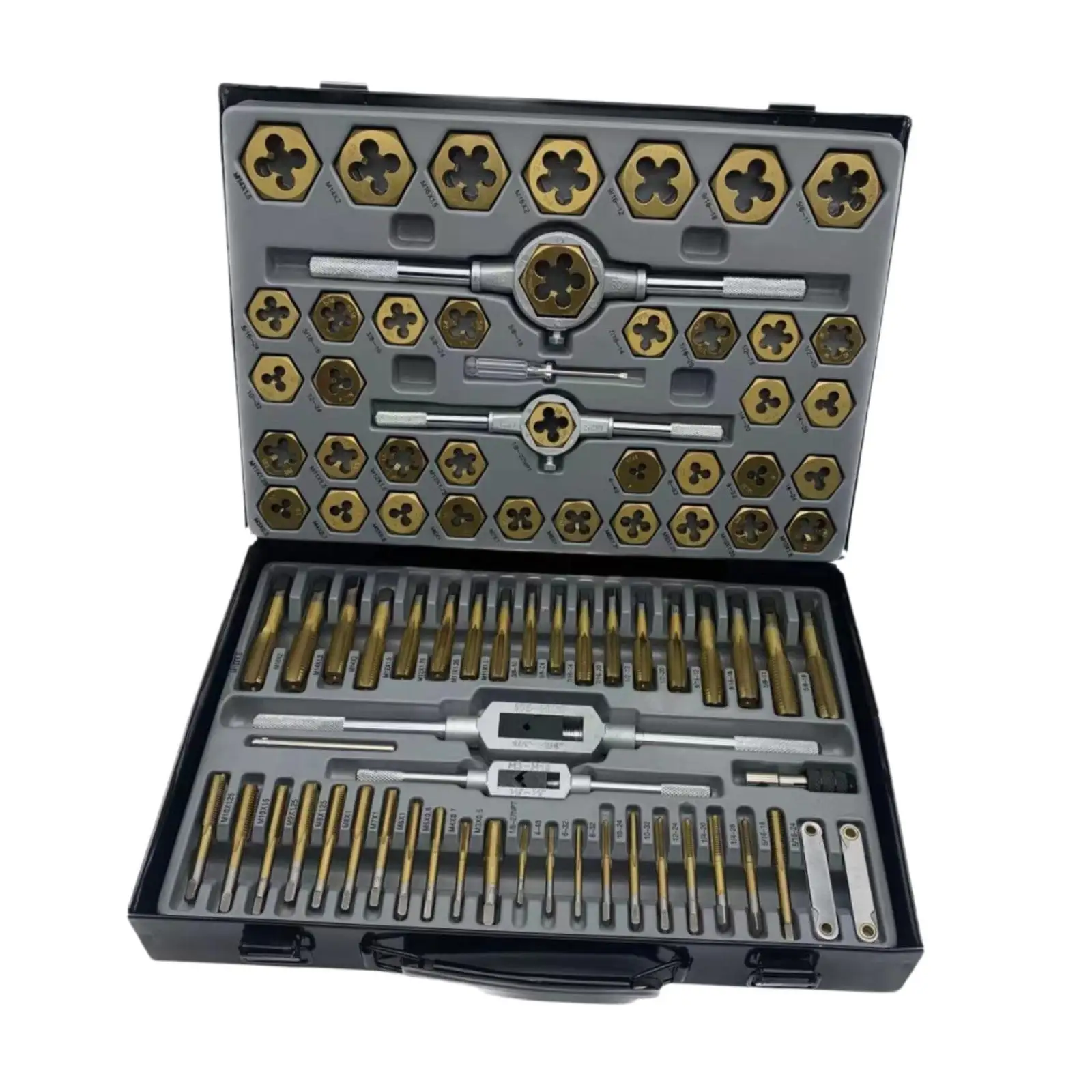 86x Tap and Die Set Hand Tap Set Thread Combination Tools Kit
