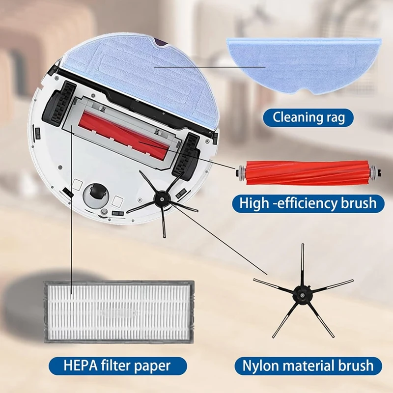 Für s7/s7 plus s7/s7 maxv ultra/s7 maxv/t7s roboter staubsauger/t7s/t7s plus hauptseiten bürsten filter mopps