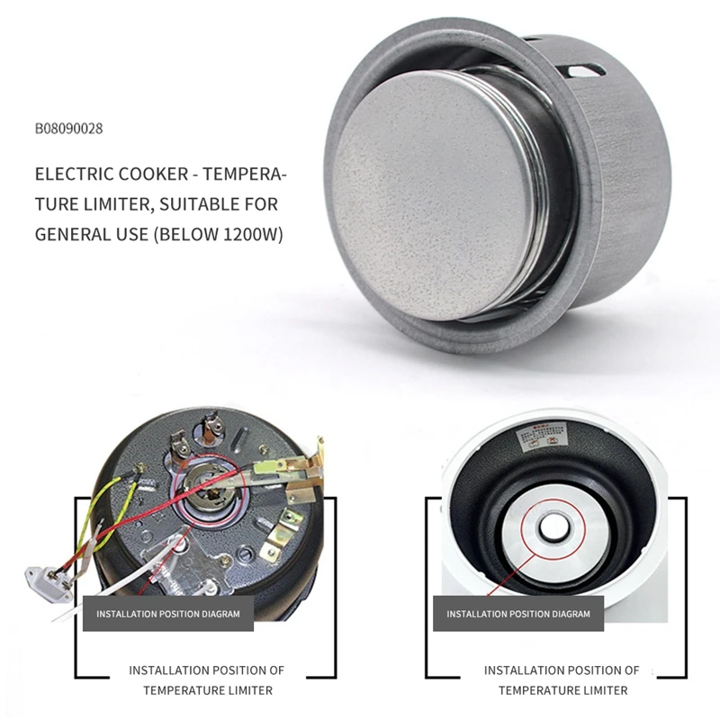 10Pcs Temperature Limiters Magnetic Controllers Center Thermostat for Auto Electric Rice Cooker 250V 15A