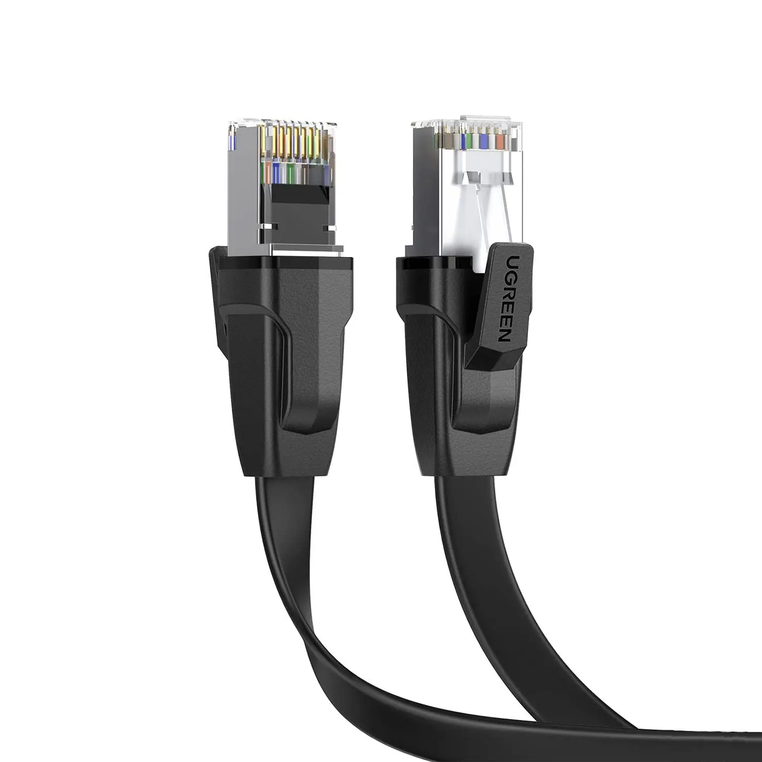 

UGREEN Cat 8 Ethernet Cable High Speed 40Gbps 2000Mhz Cat8 RJ45 Network Cord Flat Shielded Indoor LAN Cables