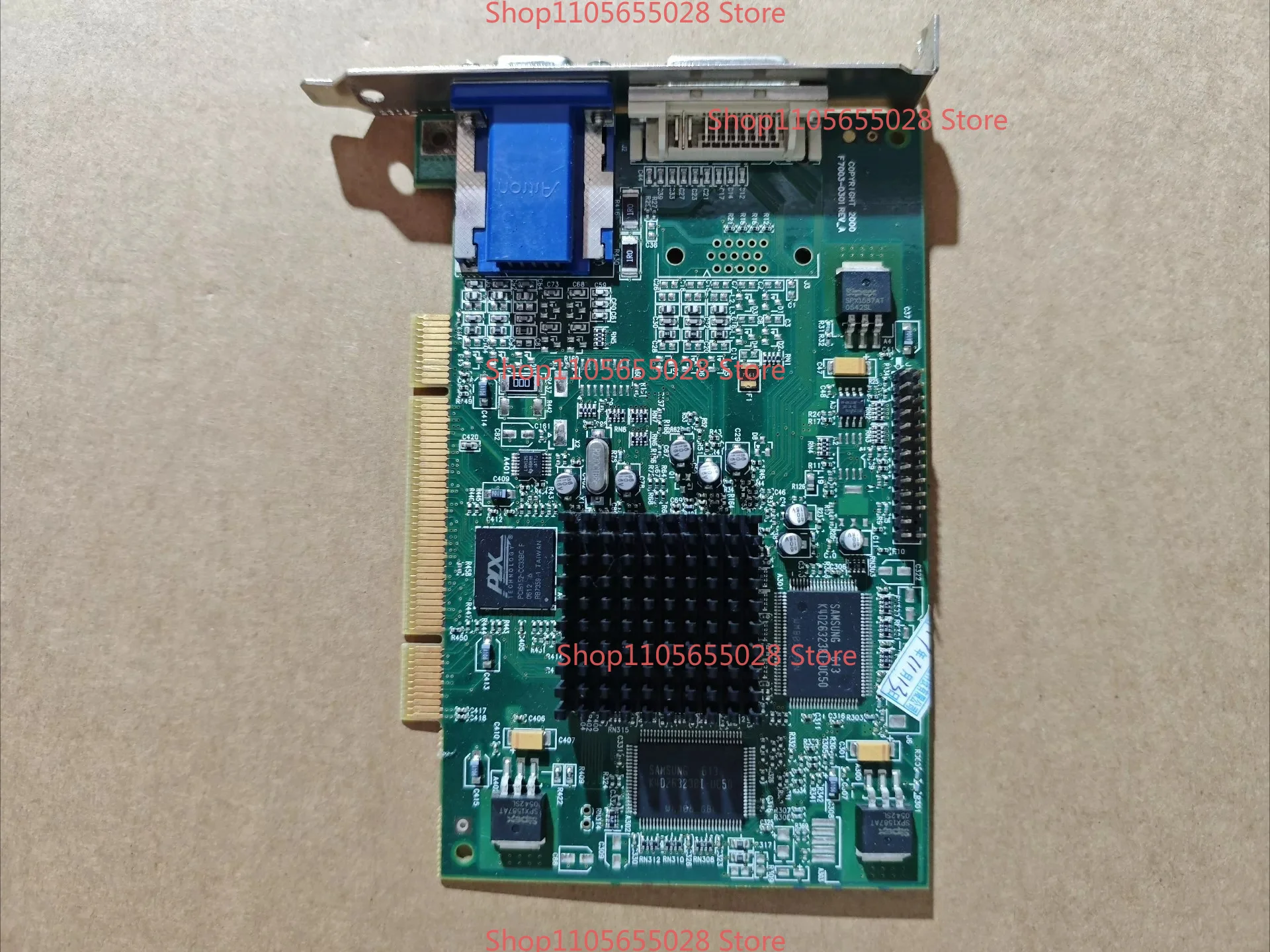 scheda-di-acquisizione-matrox-f7003-0301-rev_a-con-interfaccia-dvi-vga-slot-pci-e-dissipatore-di-calore