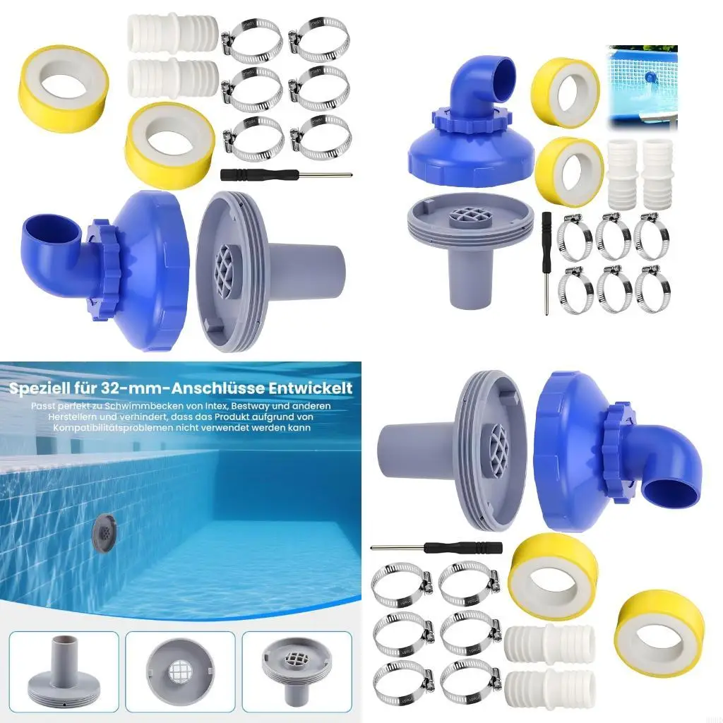 Plastic Swimming Pool Water Jet Pool Water Inlet Nozzle Replacement Set With Flexible Rotation For Various Swimming Pool 69HD