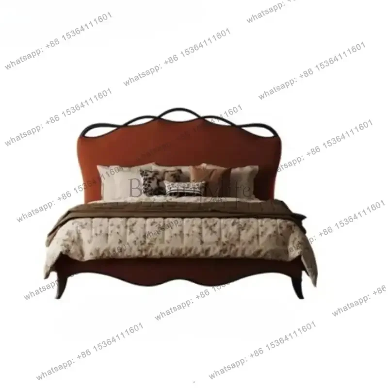 Wooden Modern Grounded Bed Frame Lumbar Support Household Style Sets Bed Bedroom Frames Bases Double Letto A Castello Furniture