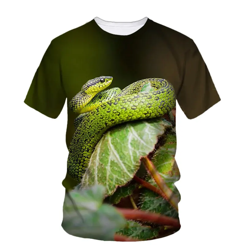 Hip Hop Funny Snake Totem Summer Men\'S T-Shirt Alternative Fashion Street Trend Classic Comfortable Plus Size Short Sleeve 6xl