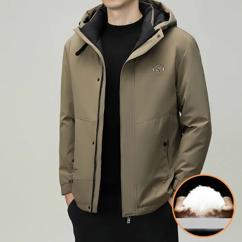 

2023 New Trend Men's Down Jacket New Middle-aged and Young Outdoor Cold and Warm Jacket