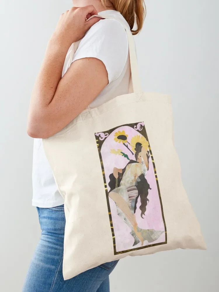 Collage Summer Alphonse Mucha Tote Bag shoping bag female bag tote women