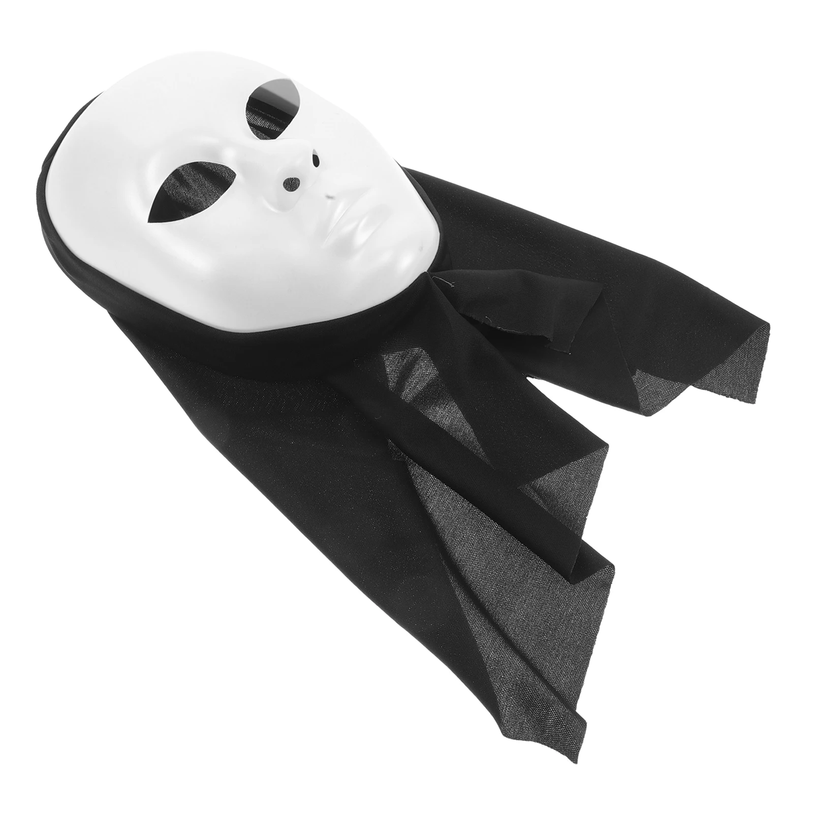 

Full Face Mask White Black Red Masquerade Masks for Halloween DIY Pure Color Masks Street Dance Accessories