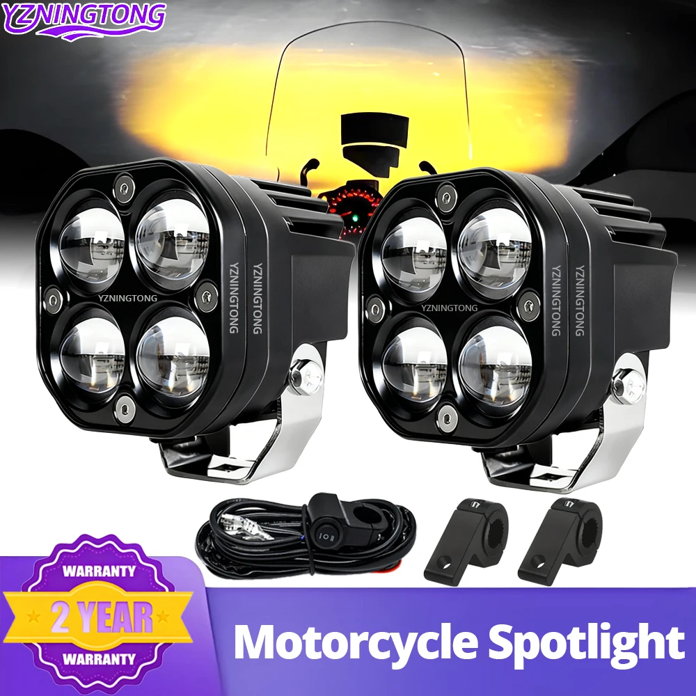 Car Moto Lens Led Spotlight 500W Motorcycle LED Headlight Fog Lights Projector Motocross Signals Headlamp Lighting for Kawasaki