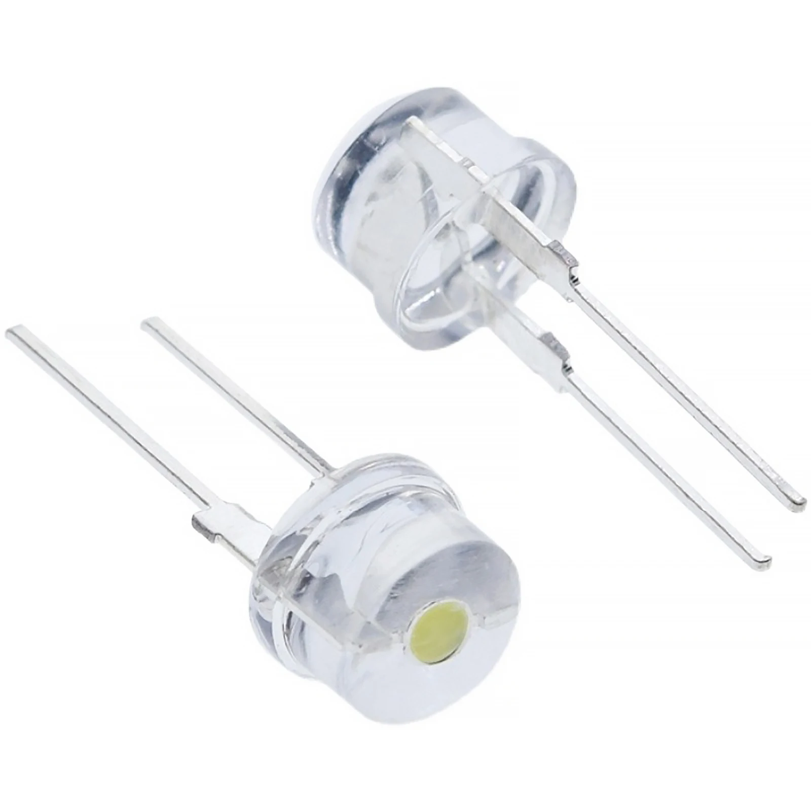 50pcs F8 8mm White Blue Green Red Yellow LED Clear Super Bright Hat Light Emitting Diodes Highlighted Lamp 0.25/0.35/0.5/0.75W