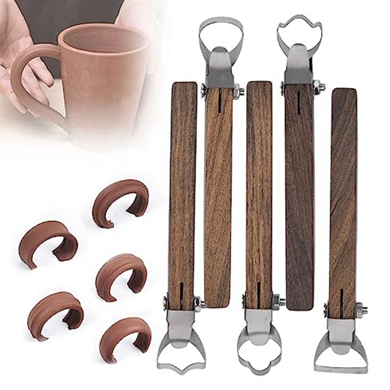 5 Piece Pottery Clay Sculpting Tools For Tea Cup Upgrade Sculpture Scraper Pottery Carving Tool