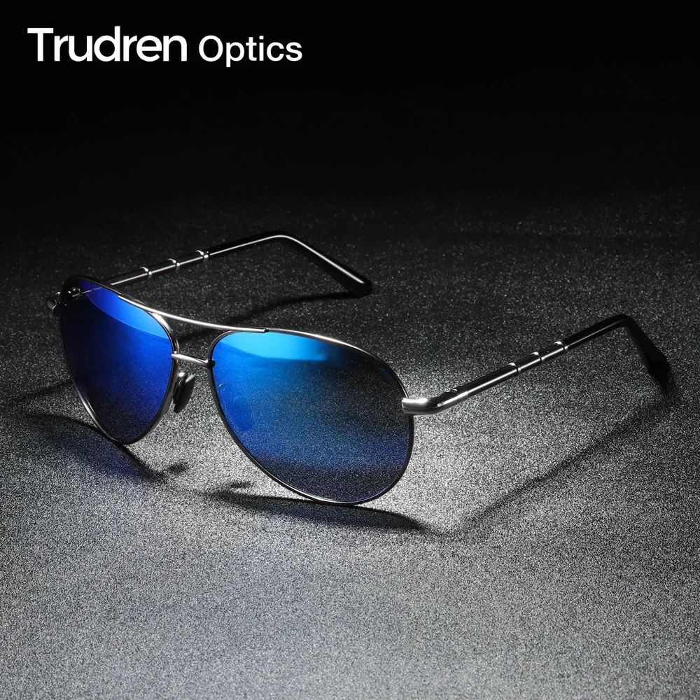 

Trudren Men's Oversized Pilot Business Sunglasses UV400 Polarized Driving Sun Glasses for Man Aviation Fashion Sunglass 1564